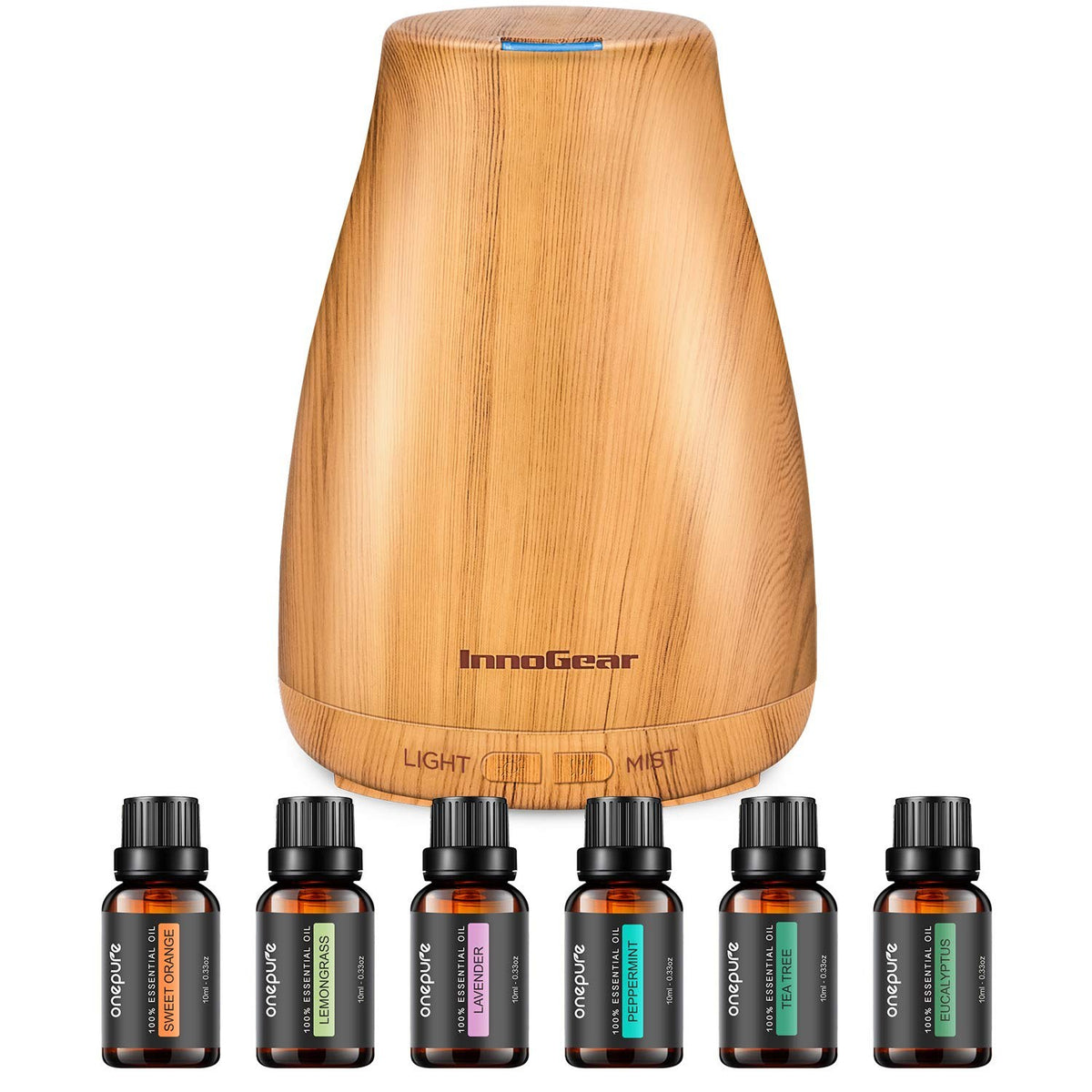 Pack diffuseur en bois et 6 huiles essentielles